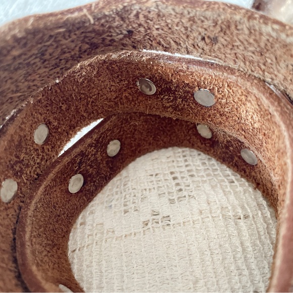 Vtg Lady Canterbury Romantic Academia Coastal Country Medallion Leather - Picture 4 of 12